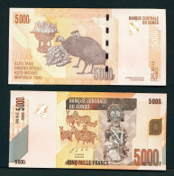 CONGO DR (KINSHASA) - 30/05/2013 5000f Guinea Fowl ERROR No Serial Number UNC - Demokratische Republik Kongo & Zaire