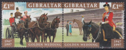 F-EX47517 GIBRALTAR MNH 1997 ROYAL FAMILY GOLDEN WEDDING OF QUEEN ELIZABETH.  - Familles Royales