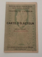 Carte D'électeur, Meurthe-et-Moselle, Thil 1961 - Lettres & Documents