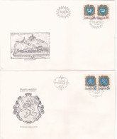 COAT OF ARMS 1982 COVERS 4  FDC CIRCULATED Tchécoslovaquie - Brieven En Documenten