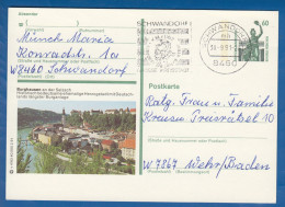 Deutschland; BRD; Postkarte; 60 Pf Bavaria München; Burghausen An Der Salzach; Bild1 - Cartoline Illustrate - Usati