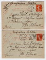 TB 4510 - Guerre 14 / 18 - Entiers Postaux - Mme DESSEIGNE à PARIS Pour M. DESSEIGNE Au 5è Rgt D'Art Lourde à VALENCE - Standard Postcards & Stamped On Demand (before 1995)