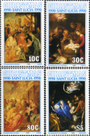 360697 MNH SANTA LUCIA 1990 NAVIDAD - St.Lucie (1979-...)