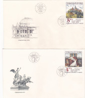 THE PAINTING 1983 COVERS 5  FDC CIRCULATED Tchécoslovaquie - Cartas & Documentos