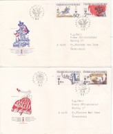 CHILD 1983 COVERS 2  FDC CIRCULATED Tchécoslovaquie - Brieven En Documenten