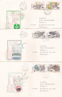 WILDLIFE 1983 COVERS  3  FDC CIRCULATED Tchécoslovaquie - Cartas & Documentos