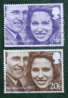 ROYAL WEDDING (Mi 637-638) 1973 Used Gebruikt Oblitere ENGLAND GRANDE-BRETAGNE GB GREAT BRITAIN - Usati