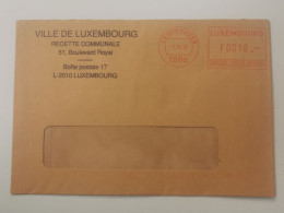 Enveloppe, Ville De Luxembourg, Recette Communale 1995 - Covers & Documents