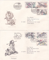 HORSES 1978 COVERS 2 FDC CIRCULATED Tchécoslovaquie - Storia Postale