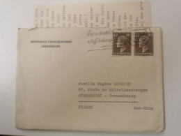 Enveloppe +Lettre, Assemblée Parlementaire Europeenne, Luxembourg 1958 - Cartas & Documentos