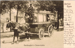 Berliner Typen, Omnibuspferd In Sommertoilette (Verschickt 1907) - Autres & Non Classés