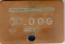 Palais De La Méditerranée Nice : Lot De 2 Plaques 10000F (#135 & #1305) - Casino