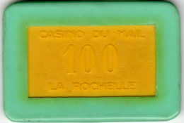 Casino Du Mail La Rochelle : Plaque 100F (#8) - Casino