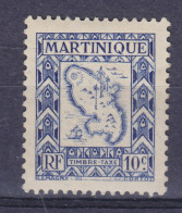 Martinique 1947 Mi. 27, 10c. Map Landkarte Porto Taxe Postage Due, MNH** - Impuestos