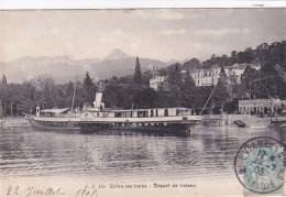 Paddle Boat " Helvetie " In Evian Bateau à Eau . Envoi à Gentilhomme La Rouletière à Murs Par Clion Sur Indre - Ferries