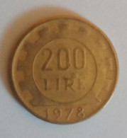 Italy, Year 1978, Used; 200 Lire - 200 Liras