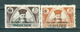 VIETNAM DU NORD  - N°17a Et 18 Sans Gomme SCAN DU VERSO. Timbres D'Indochine Surchargés. N°288 Surcharge Verte Er 290).. - Viêt-Nam