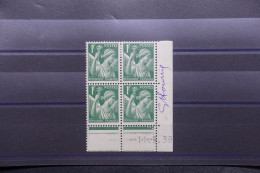 FRANCE - N° 432 X 4 (3**+1*) Signés Par Le Graveur Gorege HOURRIEZ Sur Le Bord De Feuille + Coin Daté - Rare - A 888 - Unused Stamps