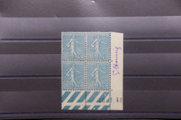 FRANCE - N° 362 X 4 (3**+1*) Signés Par Le Graveur Gorege HOURRIEZ Sur Le Bord De Feuille + Coin Daté - Rare - A 889 - Unused Stamps