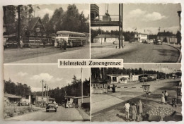Helmstedt Zonengrenze, Bus, Autos, 4 Ansichten, 1955/60 - Helmstedt