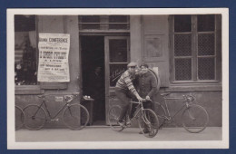 CPA [69] Rhône > Lyon > 1er Commerce Shop Carte Photo Voir Scan Du Dos Vélo Cycle - Lyon 1