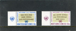 UNITED NATIONS - NEW YORK   - 1967  TOWARDS DISARMAMENT WITH  TABS SET    MINT NH - Neufs