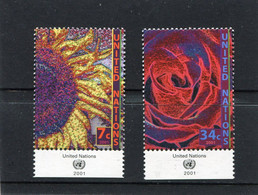 UNITED NATIONS - NEW YORK   - 2001  DEFINITIVE SET WITH TABS  MINT NH - Ongebruikt