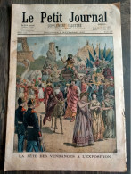 Le Petit Journal N° 520 Fete Des VENDANGES à L'EXPOSITION Pavillon DE De L'EQUATEUR  04/11/1900 Mur De TCHIO-TCHAO - Non Classés