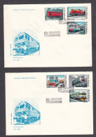 Romania 1987 - Trains, Mi-Nr. 4366/71, 2 FDC - FDC