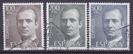 Spain 1981 Mi. 2517-19x, 100 Pta, 200 Pta, 500 Pta, Juan Carlos I. - Oblitérés