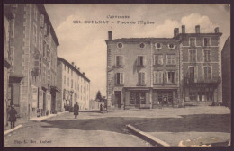 CUNLHAT PLACE DE L EGLISE 63 USURE BAS CARTE - Cunlhat