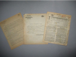 OUD LOT Van 3 Stuks  Tijdens Oorlog  Twe 1943    Twee Bladen Plus 1 Boekje  Hoofdgroepeering    TUSSCHENHANDEL - Banca & Assicurazione