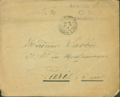 Guerre 14 Cachet Aviation Militaire C.R.P. Escadrille V397 CAD Paris 107R Benjamin Constant 21 2 1917 Avion - Oorlog 1914-18