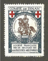 Timbre   France- - Vignette - Erinnophilie - Dinan - Comite De Dinan - 1910 -  Secours Aux Blesses Militaires - Turismo (Viñetas)
