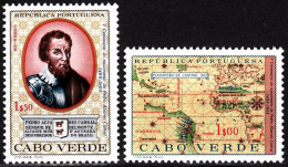 CABO VERDE 1968 Pedro Cabral - 500. Navigator. Portrait, Map. Joint Theme, MNH - Isola Di Capo Verde