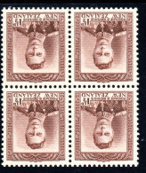 2332.NEW ZEALAND 1938 SG 607w INVERTED WMK. VERY FINE MNH BLOCK OF 4 - Varietà & Curiosità