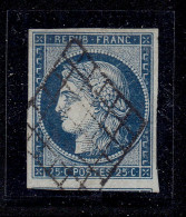 N°4 "a" Bleu Foncé - 1 VOISIN - TTB - 1849-1850 Cérès