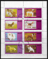 NAGALAND India ** 1973 ** DOGS Sheetlet ** CTO ** - Ungebraucht