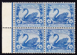 1901 2 1/2d Blau Postfrisch 4er Block Mit Bogenrand. - Neufs