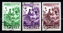 Archipel Des Comores - 1950 - Femme Indigène - N° 4 à 6  - Oblit - Used - Usati