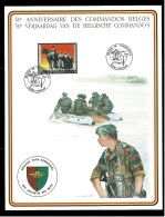 1992 BELG.MIL.CARD FDC  2369 : 50é ANNIVERSAIRE DES COMMANDOS BELGES /BELGISCHE COMMANDO'S - Gedenkdokumente