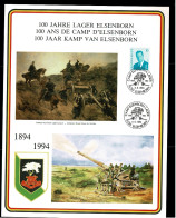1994 BELG.MIL.CARD : 150 ANS DE CAMP D'ELSENBORN / 100 JAAR KAMP VAN ELSENBORN - Gedenkdokumente