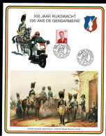 1996 BELG.MIL.CARD : 200 JAAR RIJKSWACHT / 200 ANS DE GENDARMERIE - Gedenkdokumente