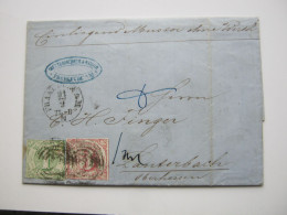 Thurn Und Taxis , 1865 , Frankfurt , Klarer  Stempel Auf Brief    "Muster Ohne Wert" - Briefe U. Dokumente