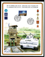 1998 MIL.CARD.BELG : VN OPDRACHT IN EX-JOEGOSLAVIE VOLBRACHT / LA MISSION ONU EN EX YOUGOSLAVIE ACCOMPLIE - Gedenkdokumente