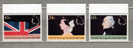 COCOS (Keeling) ISLANDS 1982 Flag Famous People MNH(**) Mi 83-85 #34371 - Kokosinseln (Keeling Islands)