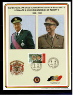 2003 3201 MIL.FDC CARD Koning Boudewijn En Albert II Rois Baudouin Et Albert II / BELGIUM BEAUTIFUL MILITARY COMMEMORATI - 2001-2010