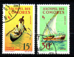 Archipel Des Comores  - 1964  -Embarcations  -  N° 33 / 34   - Oblit - Used - Oblitérés