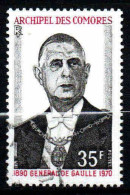 Archipel Des Comores  - 1971  - De Gaulle  -  N° 78   - Oblit - Used - Oblitérés
