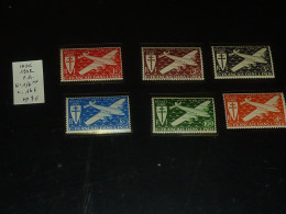 ETABLISSEMENT FRANCAIS DANS L'INDE - POSTE AERIENNE 1942 N°1/6 - NEUF SANS CHARNIERE (CV) - Airmail